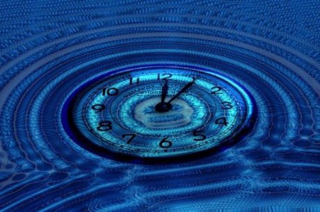 Business continuation planning depicts a clock face under water.