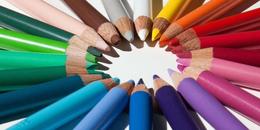 Branding Yourself with colored pencils forming a circle.