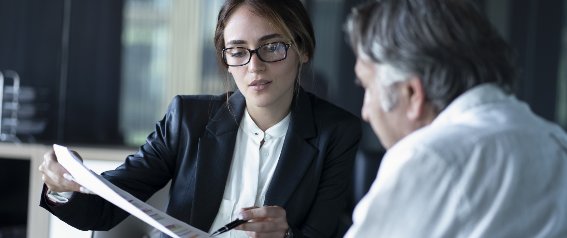 3P Approach to Financial Planning with Woman Advising a Man About a Document.