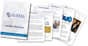 Global Wealth Advisors intro kit cover and inserts.