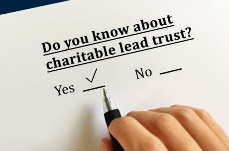 One person is answering a yes or no question if he knows what a charitable lead trust is.